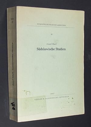 Bild des Verkufers fr Sdslawische Studien. [Von Josef Matl]. (= Sdosteuropische Arbeiten, 63). zum Verkauf von Antiquariat Kretzer