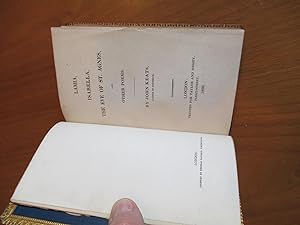 Seller image for Lamia, Isabella, The Eve Of St. Agnes, And Other Poems (First Edition, 1820, With Half Title And Near Fine Spine Label Bound In Riviere Binding) for sale by Arroyo Seco Books, Pasadena, Member IOBA