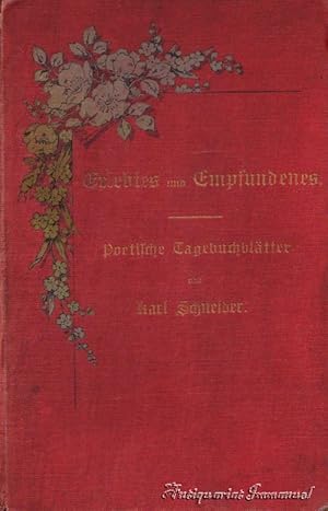 Imagen del vendedor de Erlebtes und Empfundenes. Poetische Tagebuchbltter. a la venta por Antiquariat Immanuel, Einzelhandel