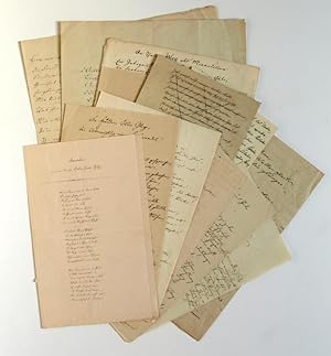 Sammlung von 26 eigenh. Gedichten an die berühmte Schauspielerin des Wiener Biedermeier, zumeist ...