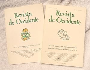 REVISTA DE OCCIDENTE.n 44 Extraoridinario XII. Vicente Aleixandre: Pimeros Poemas (Edición facsim...