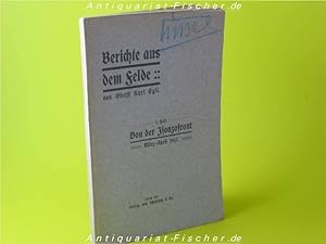 Bild des Verkufers fr Von der Isonzofront Mrz-April 1917. Berichte aus dem Felde / Egli , 1 zum Verkauf von Antiquariat-Fischer - Preise inkl. MWST