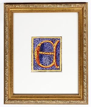 Seller image for Illuminated Manuscript: Large Initial "E" for sale by Manhattan Rare Book Company, ABAA, ILAB