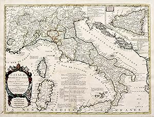 L'Italie divisÈe en ses estats tirÈe des Memoires du Sr. Cantel geographe et de plusieurs autres....