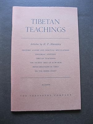 Seller image for TIBETAN TEACHINGS - Articles by H. P. Blavatsky for sale by The Book Scot