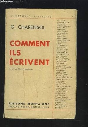 Bild des Verkufers fr COMMENT ILS ECRIVENT. zum Verkauf von Le-Livre