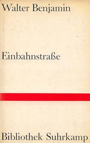 Bild des Verkäufers für Einbahnstraße. Bibliothek Suhrkamp Band 27. zum Verkauf von Versandantiquariat Boller