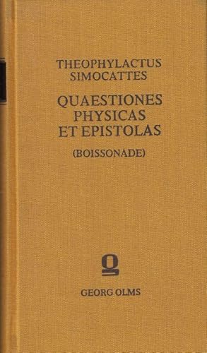 Quaestiones physicas et Epistolas. Ad codd. recensuit versione Kimedonciana et notis instruxit Jo...