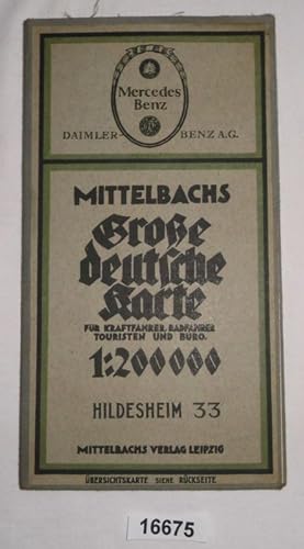 Seller image for Mittelbachs Groe deutsche Karte fr Kraftfahrer, Radfahrer, Touristen und Bro Nr. 33 - Hildesheim for sale by Versandhandel fr Sammler