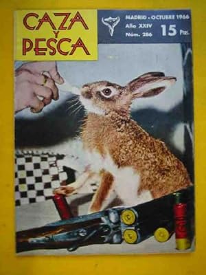 CAZA Y PESCA. Calendario Mensual Ilustrado de Caza, pesca, armas y guardería. Nº 286. Octubre 1966