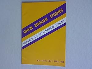 Immagine del venditore per Unisa English Studies. Journal of the Department of English University of South Africa. Vol. XXVIII, No. 1. venduto da Antiquariat Bookfarm