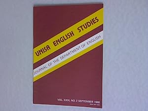 Seller image for Unisa English Studies. Journal of the Department of English. Vol. XXVI, No. 2. for sale by Antiquariat Bookfarm