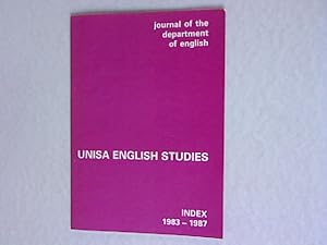 Immagine del venditore per Unisa English Studies. Journal of the Department of English. Index 1983 - 1987. venduto da Antiquariat Bookfarm