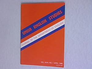 Immagine del venditore per Unsia English Studies. Journal of the Department of English. Vol. XXVI, No.1. venduto da Antiquariat Bookfarm