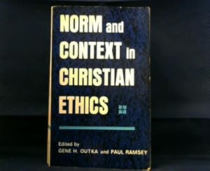 Bild des Verkufers fr Norm and Context in Christian Ethics. zum Verkauf von Antiquariat Michael Solder