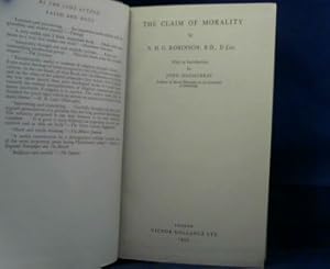 The Claim of Morality. With an Introduction by John Macmurray.
