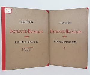 Bild des Verkufers fr Herinnerings-album [Herinneringsalbum] voor het Instructie-Bataillon. Bijeengebracht bij gelegenheid van het veertigjarig bestaan dier inrichting, 1850-1890, I-II. [TWO VOLUMES]. zum Verkauf von Librarium of The Hague