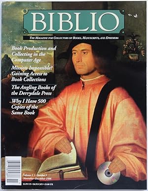 Biblio: The Magazine for Collectors of Books, Manuscripts, and Ephemera, Vol. 1, No. 3, November-...