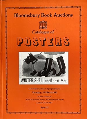 Seller image for Catalogue of posters to be sold by auction .12 March 1992 . Sale 177. for sale by Jack Baldwin Rare Books