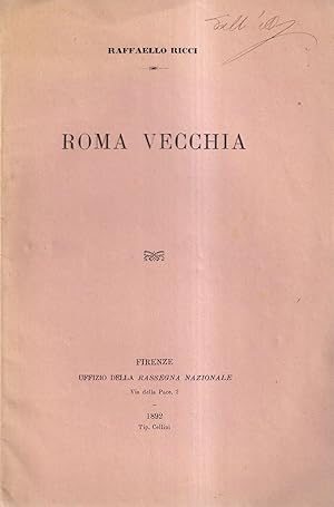 Seller image for Roma Vecchia for sale by Il Salvalibro s.n.c. di Moscati Giovanni