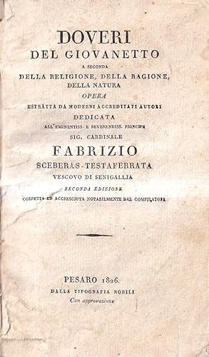 Doveri del giovanetto a seconda della religione, della ragione, della natura