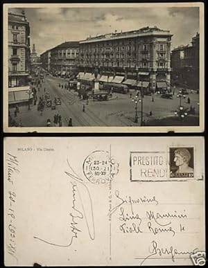 Milano Via Dante cartolina d'epoca viaggiata 1935