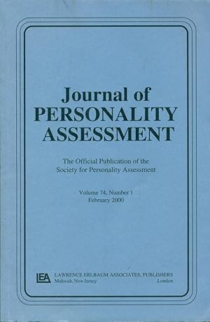 JOURNAL OF PERSONALITY ASSESSMENT : Feb 2000, Volume 74, No 1