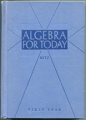 Seller image for Algebra for Today: First Year for sale by The Green Arcade