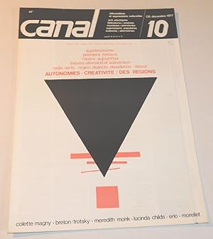 Immagine del venditore per CANAL 10: (Journal d'informations culturelles). 1-15 decembre 1977. (Cover title) venduto da Blue Mountain Books & Manuscripts, Ltd.