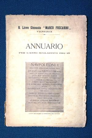 annuario del liceo Foscarini 1924 - 25