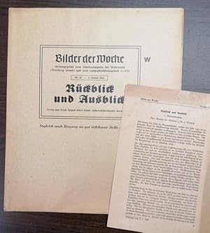 Bilder der Woche. Nr. 60 / 5. Jan. 1941. Rückblick und Ausblick. Wandzeitung 60 x 102 cm. Texthef...