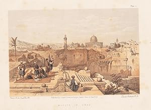 Jerusalem. - Mosque of Omar. Lithographie nach David Roberts von Vincent Brooks bei Cassell, Pett...