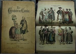 Zur Geschichte der Costüme. 107 (von 125) Bögen mit vielen kolorierten Holzschnitten nach Zeichnu...