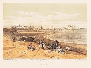 Sidon. Lithographie nach David Roberts von Vincent Brooks bei Cassell, Petter & Galpin, London u....