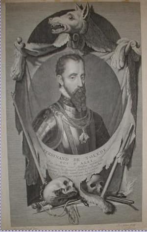 Ferdinand de Toledo, Duc de Alba. 18 x 30 cm. um 1710