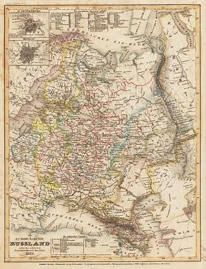 Das Europäische Russland nebst den asiatischen Provinzen diesseit des Ural. 1849. Grenzkolor. Sta...