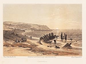 Carmel. (Haifa) Lithographie nach David Roberts von Vincent Brooks bei Cassell, Petter & Galpin, ...