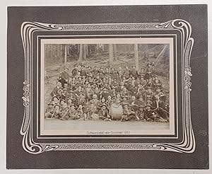 Gruppenbild einer Musikkapelle: Schwarzatal (Thüringen), Sommer 1912. Original-Fotografie des Ate...