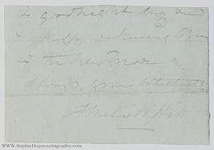 Signature and Subscription at the end of a letter, (Amelia Robertson, 1820-1904, Scottish Sculptr...