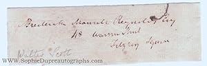 Autograph address not signed (Sir Walter, 1771-1832, Novelist & Poet)