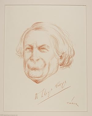 Engaging Portrait in Reddish-Brown Pastel, by Tabor (David, 1863-1945, Prime Minister and 1st Earl)