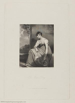Steel Engraving of his picture 'The Ear Ring', (Sir Martin Archer, 1769-1850, from 1830 President...