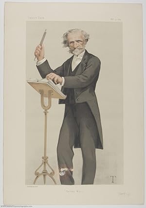 Fine Caricature Portrait in Colours from Vanity Fair, by 'T', (Giuseppe, 1813-1901, Italian Compo...