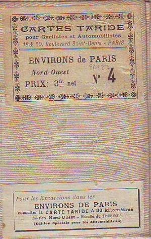 CARTES TARIDES POUR CYCLISTES ET AUTOMOBILISTES, Nº 4. ENVIRONS DE PARIS. NORD-OUEST.