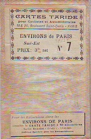 CARTES TARIDES POUR CYCLISTES ET AUTOMOBILISTES, Nº 7. ENVIRONS DE PARIS. SUD-EST.