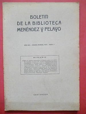 Bild des Verkufers fr Boletn de la Biblioteca Menndez Pelayo. Ao XIII. Enero - Marzo, 1931. Nm. 1. zum Verkauf von Carmichael Alonso Libros