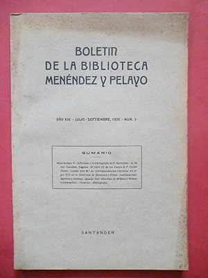 Seller image for Boletn de la Biblioteca Menndez Pelayo. Ao XIV. Julio 1932. Nm. 3. for sale by Carmichael Alonso Libros