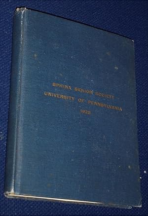 Record Sphinx Senior Society Univeristy of Pennsylvania 1925