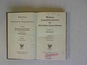 Image du vendeur pour Moderne Organisationsformen der ffentlichen Unternehmung. Teil 3, Ausland. Schriften des Vereins fr Sozialpolitik Band 176. mis en vente par Antiquariat Bookfarm