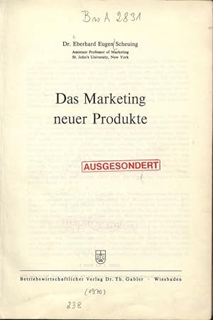 Seller image for Das Marketing neuer Produkte. for sale by Antiquariat Bookfarm